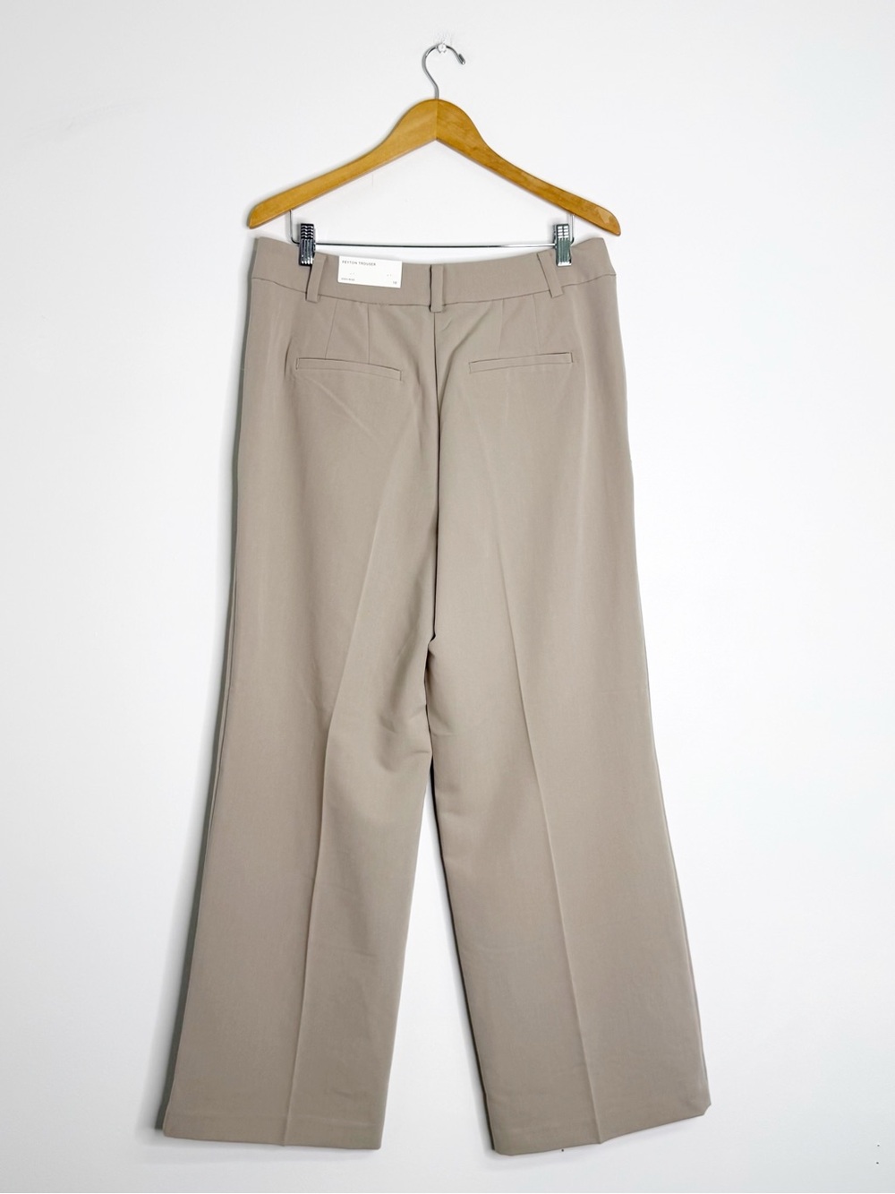 LOFT Peyton High Rise Wide Leg Trousers Pants Taupe Size 10 NWT - Picture 2 of 7